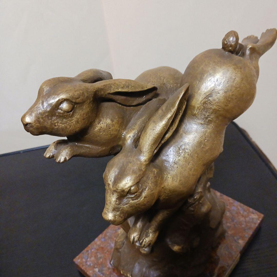 中村晋也 『月からの使者たち』ブロンズ像 / 干支 卯