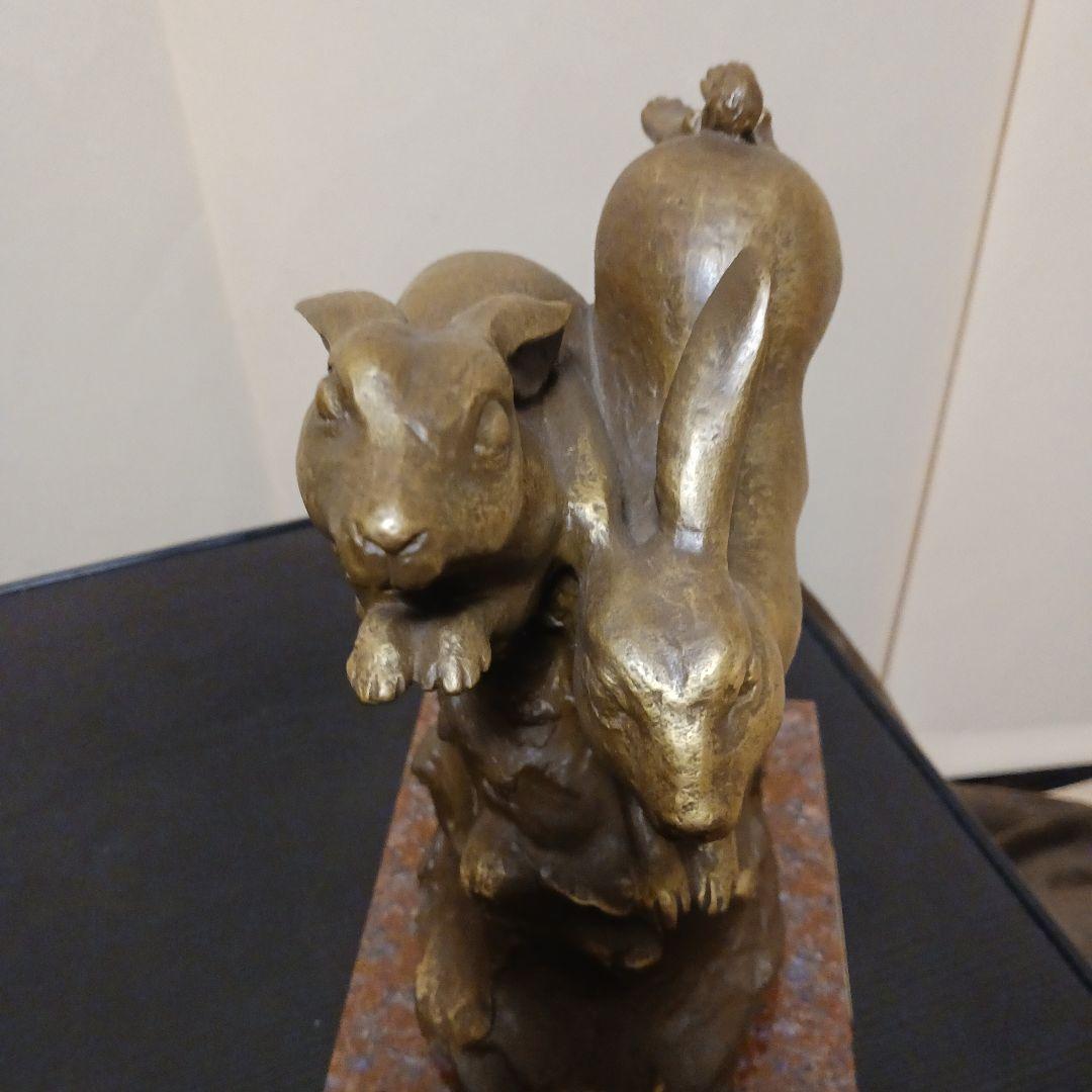 中村晋也 『月からの使者たち』ブロンズ像 / 干支 卯