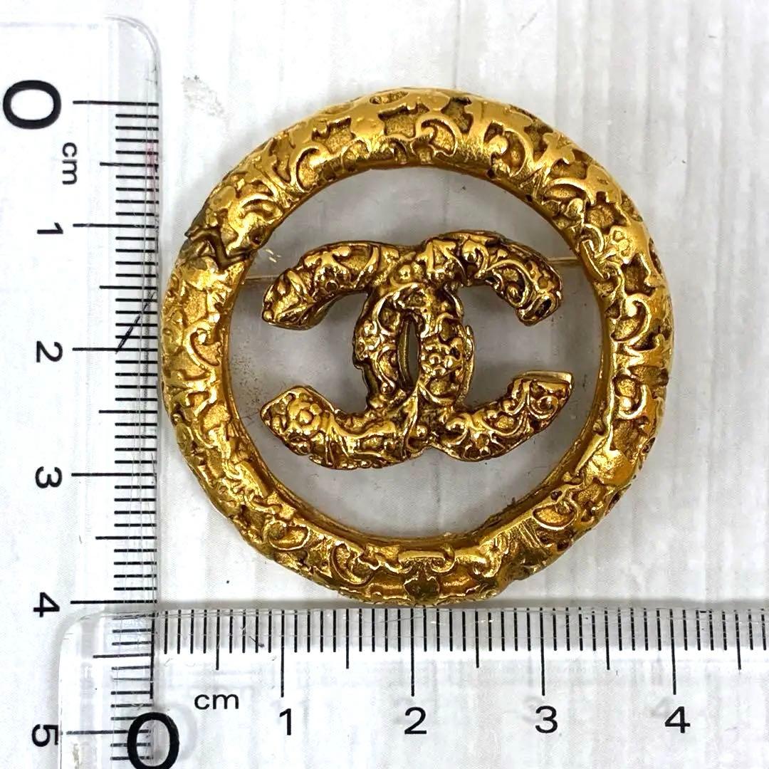 ◇シャネル ココマーク 溶岩 クリア ブローチ　93A