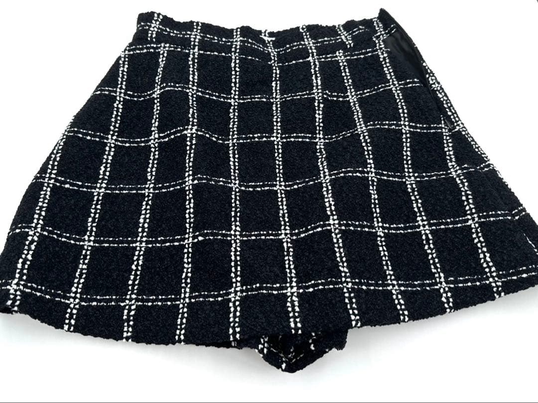 【未使用品】シェリエ sheller 5周年記念 チェック柄Aラインミニスカート