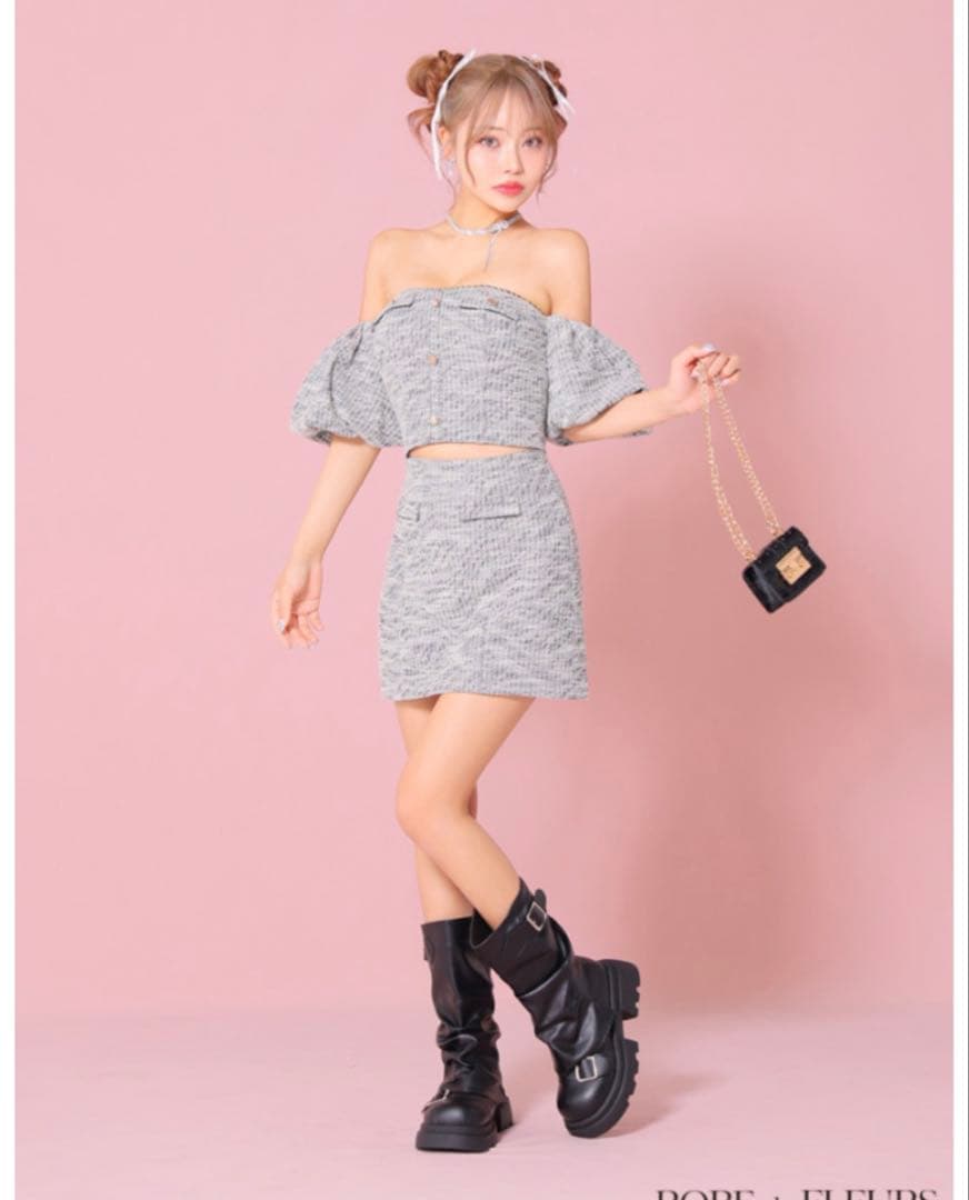 ROBE de FLEURS オフショル　キャバドレス　ミニドレス