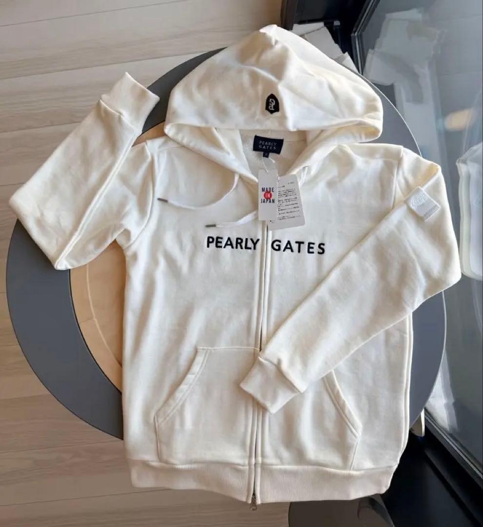 新品タグ付き PEARLY GATES ホワイト パーカー　0