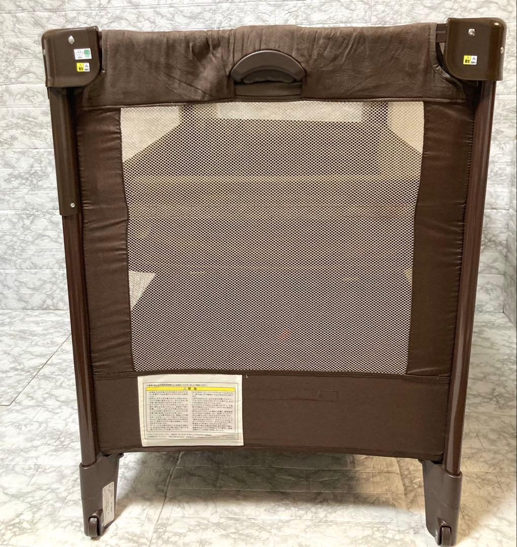 【送料込 美品】Aprica ココネルエアープラス ベビーベッド ブラウン