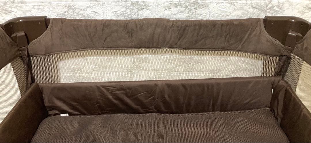 【送料込 美品】Aprica ココネルエアープラス ベビーベッド ブラウン