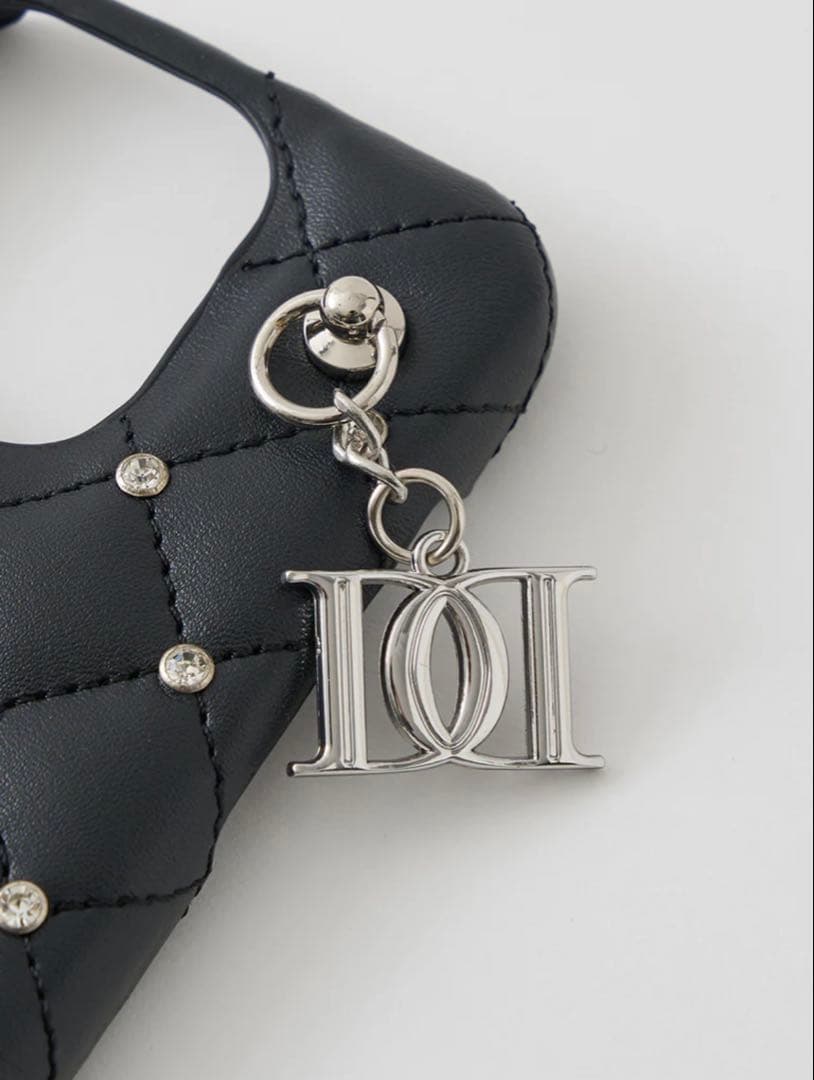 キルティングビジューDDチャームiPhoneケース