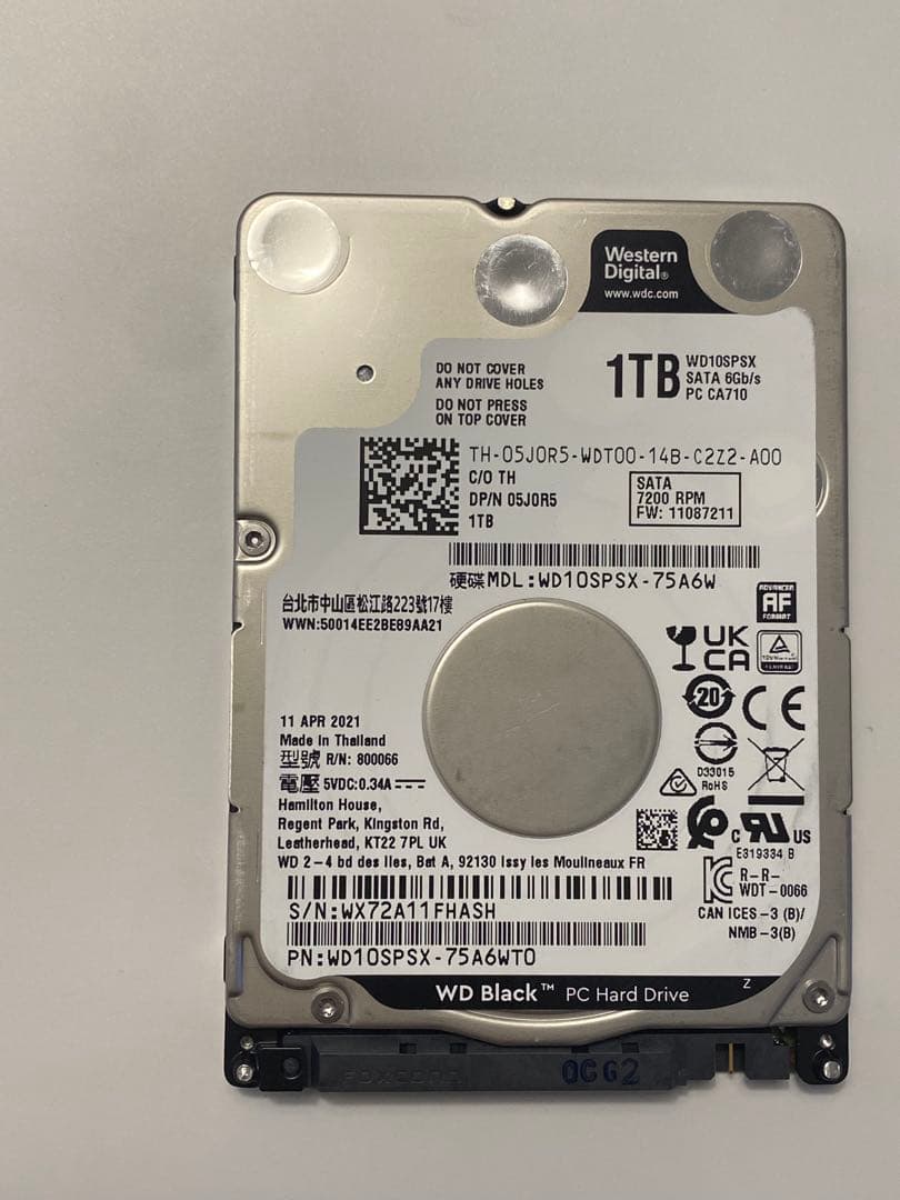 外付けハードディスク・ドライブ WD Black 1TB HDD 6Gb/s mix 13TB (1TBx13)