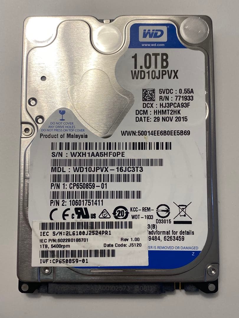 外付けハードディスク・ドライブ WD Black 1TB HDD 6Gb/s mix 13TB (1TBx13)