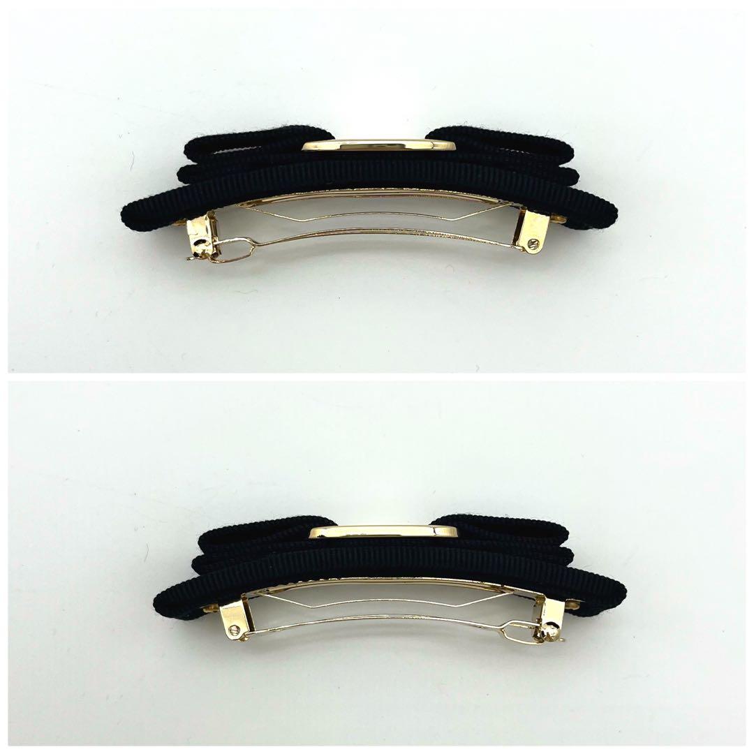 【美品】箱付き サルヴァトーレフェラガモ ヴァラリボン バレッタ ブラック