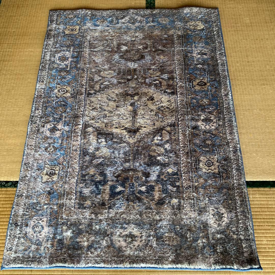 unico ラグ　メリケ　ブルー　140×100 カーペット