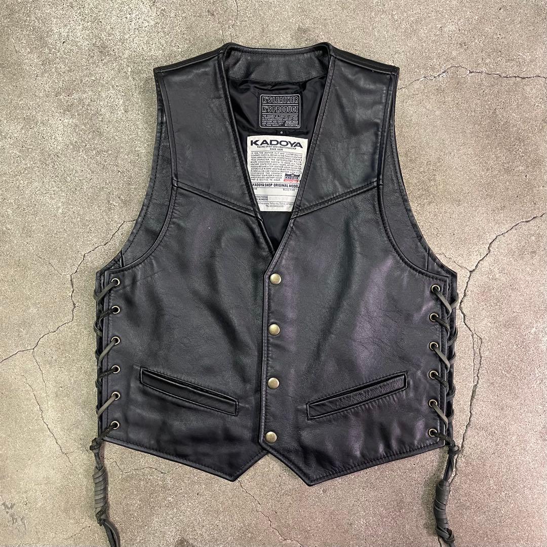 KADOYA カドヤ レザーベスト ブラック S