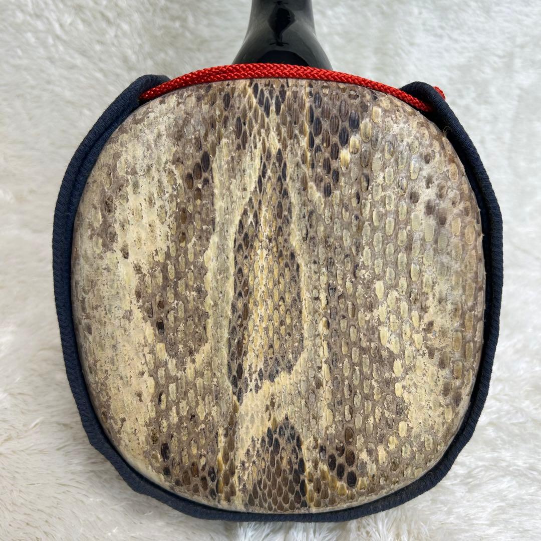 沖縄三線 三味線 へび皮 蛇皮 蛇革　琉球　1枚張り