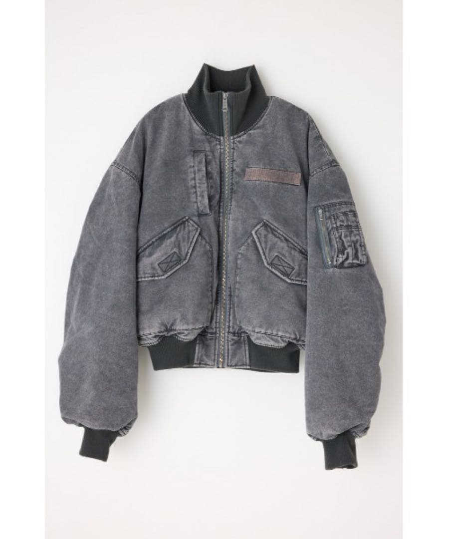 laguagem グレー デニム ボンバージャケット