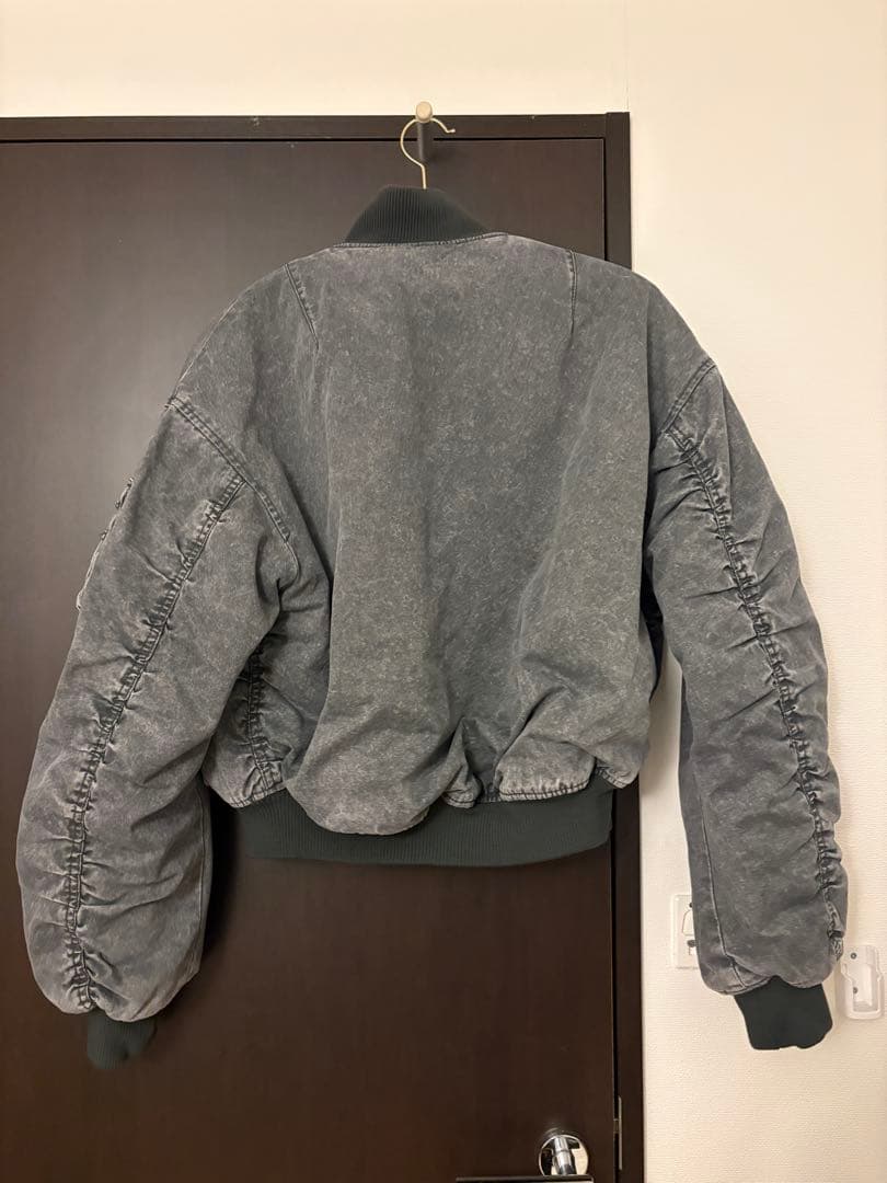 laguagem グレー デニム ボンバージャケット