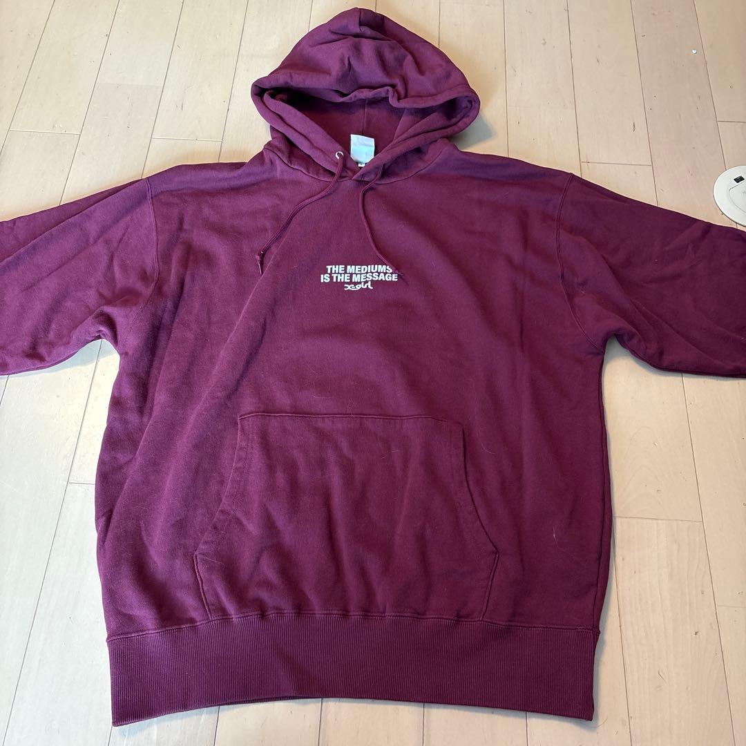 Xgirl ワインレッドパーカー ロンT2枚セット