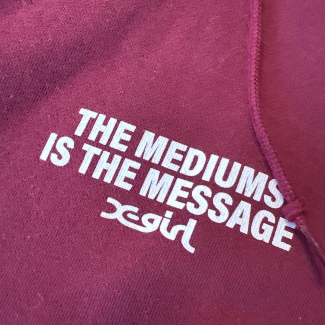 Xgirl ワインレッドパーカー ロンT2枚セット