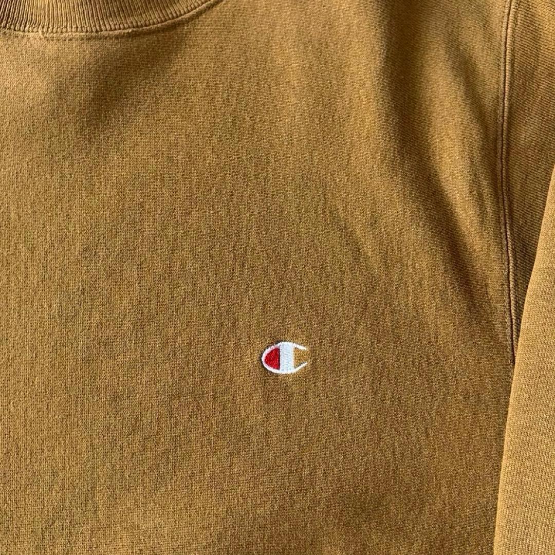 チャンピオン　リバースウィーブ　90s アメリカ製　マスタード　L 目付き