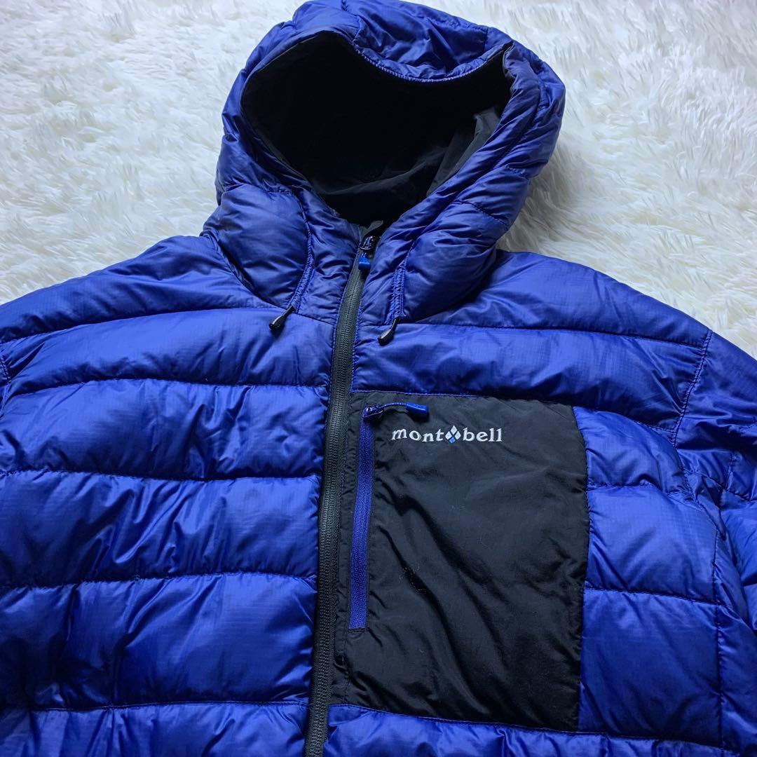 お*具様 美品■モンベル ダウンジャケット リバーシブル ブルー　1101492