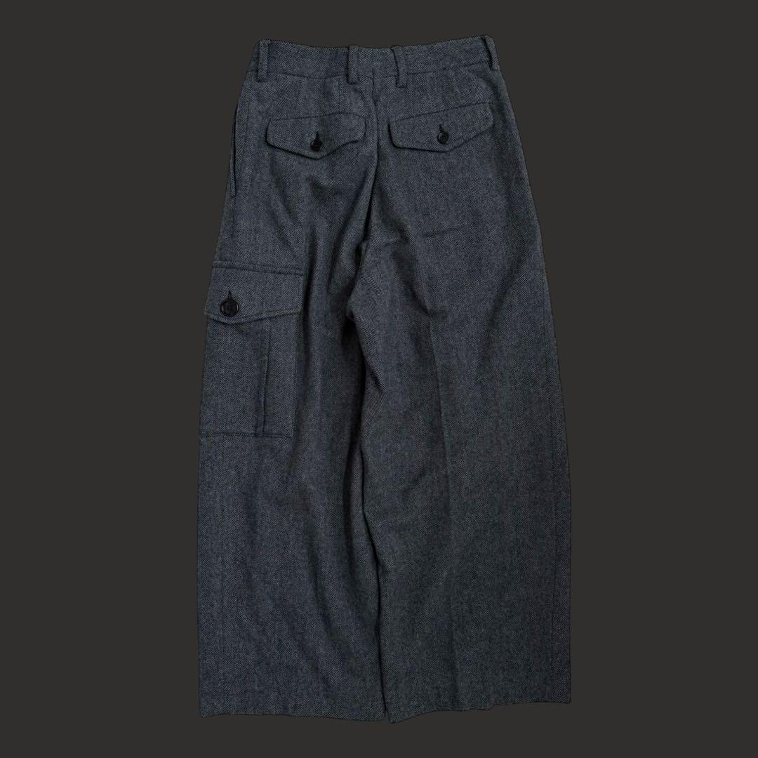 2020AW DRIES VAN NOTENウール ヘリンボーン カーゴ パンツ