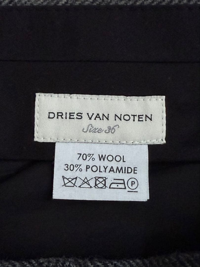 2020AW DRIES VAN NOTENウール ヘリンボーン カーゴ パンツ