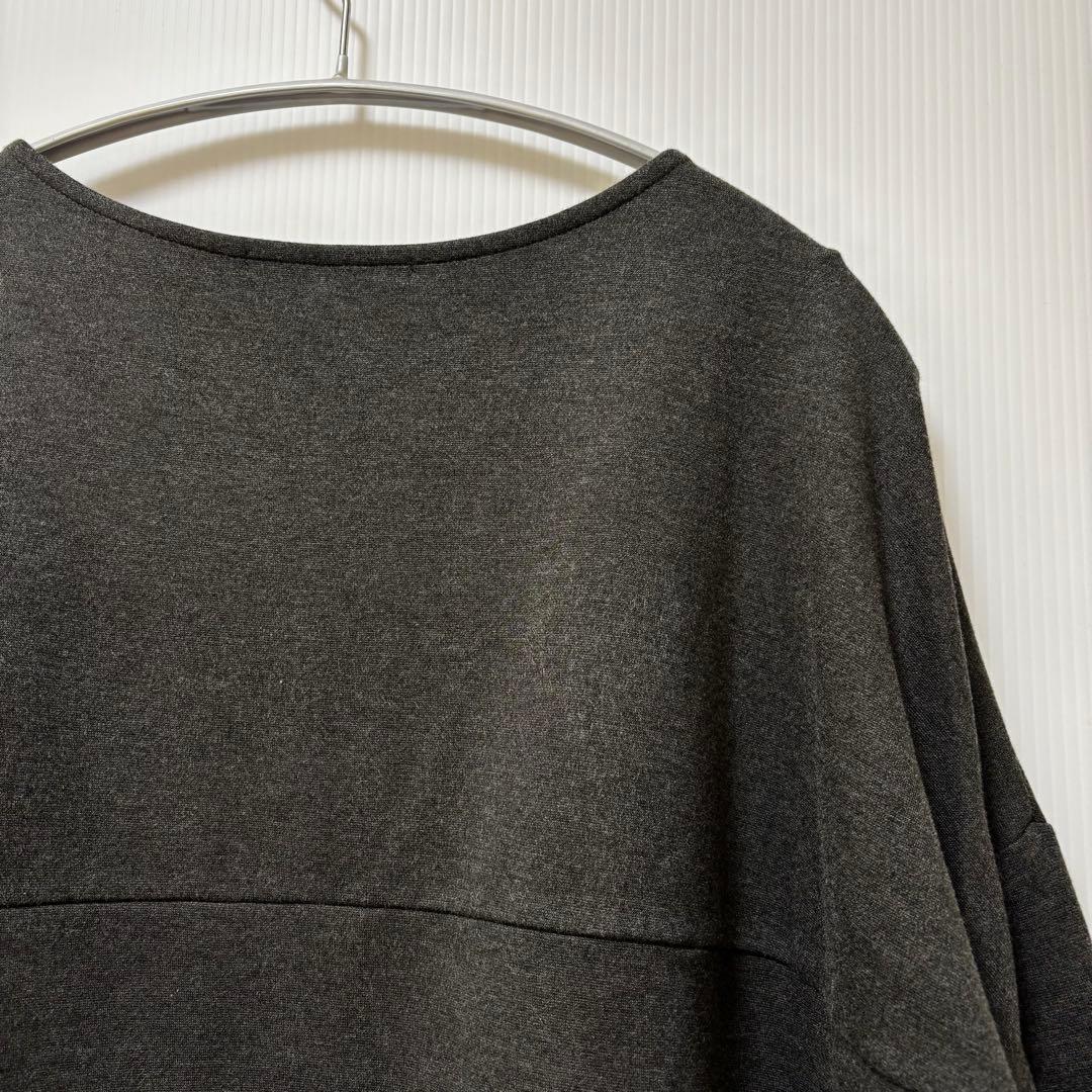 【ミズイロインド】コクーン　長袖　プルオーバー　グレー　チュニック ポンチ