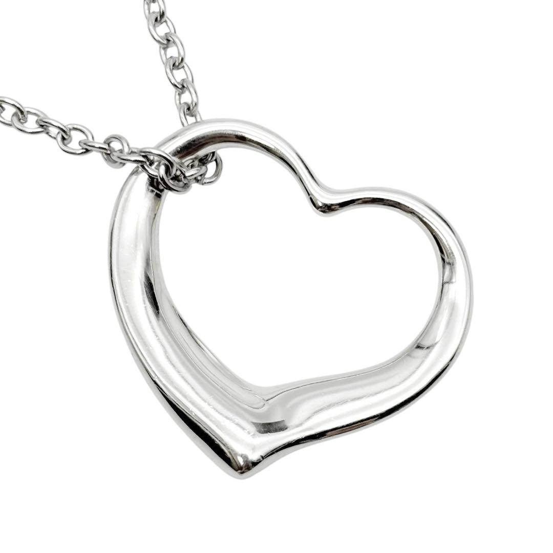 美品◎ 特大サイズ◎ ティファニー オープンハート XL ネックレス シルバー