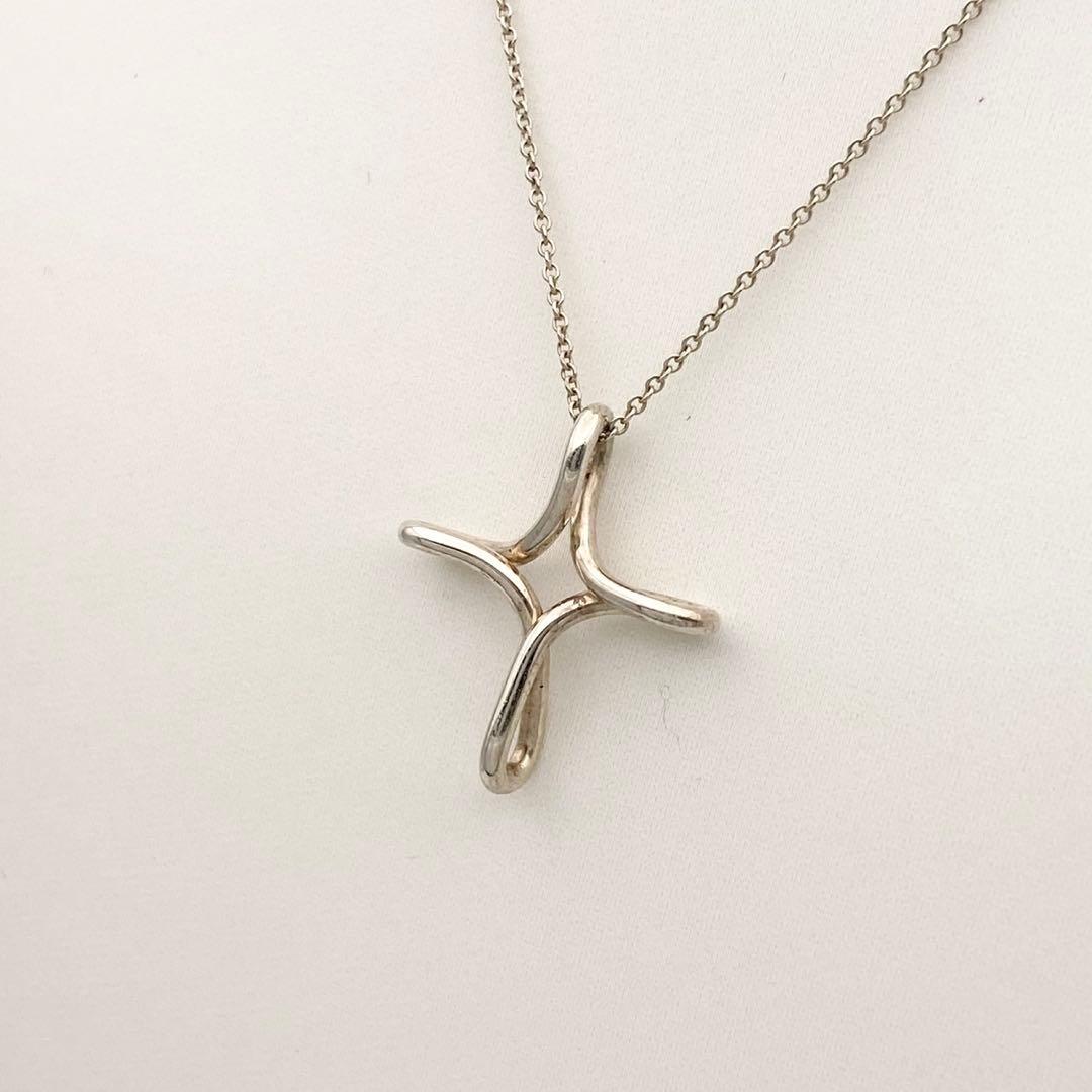 Tiffany& Co. sv925 オープンクロス ネックレス シルバー