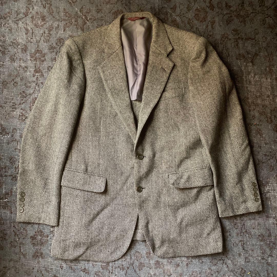 希少 90s Ralph Lauren テーラードジャケット ヘリンボーン 古着
