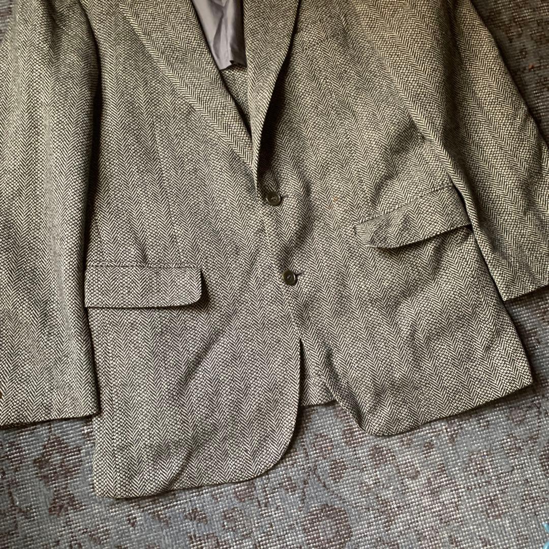 希少 90s Ralph Lauren テーラードジャケット ヘリンボーン 古着