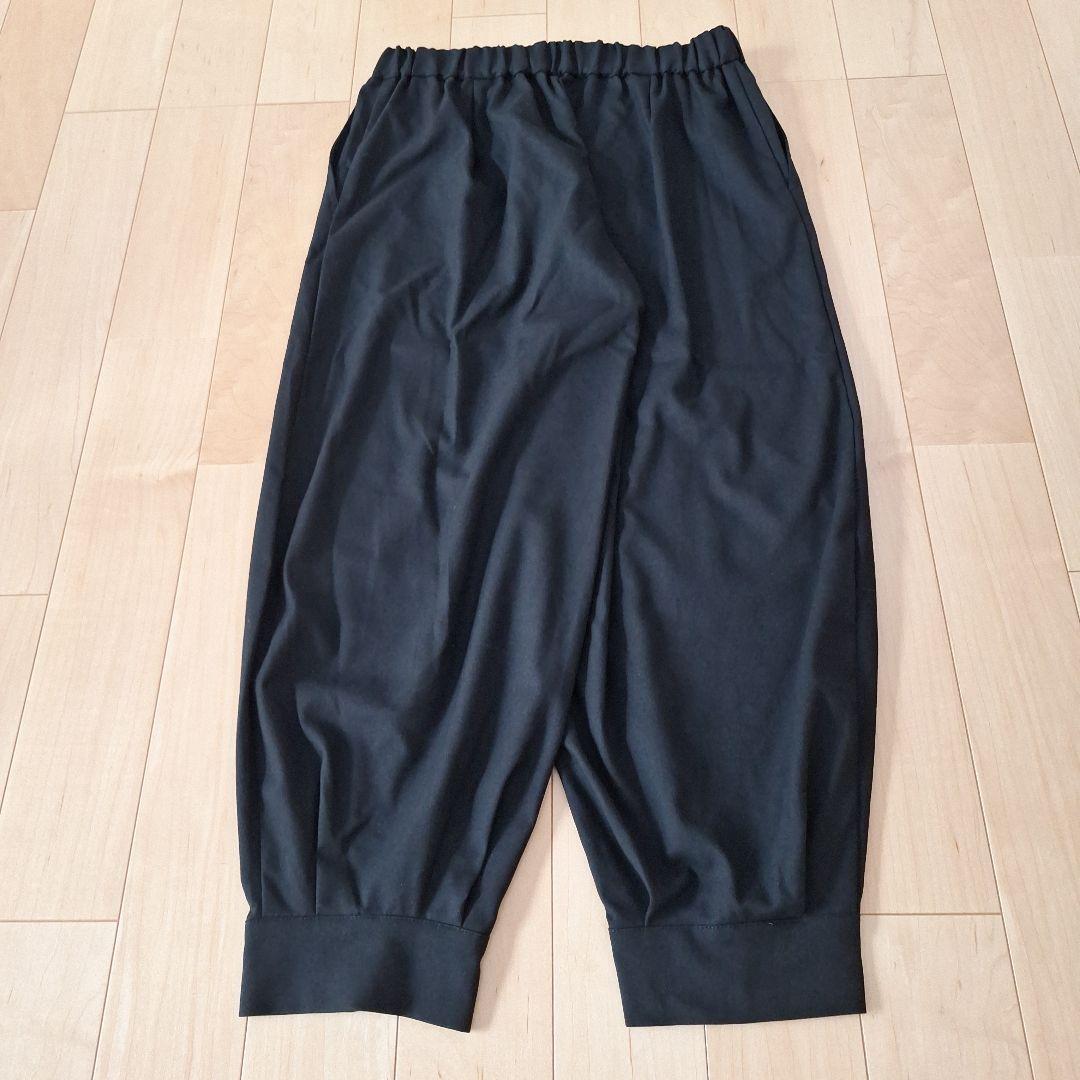 【新品】mizuiro ind/ミズイロインド　タックヘムパンツ　ブラック