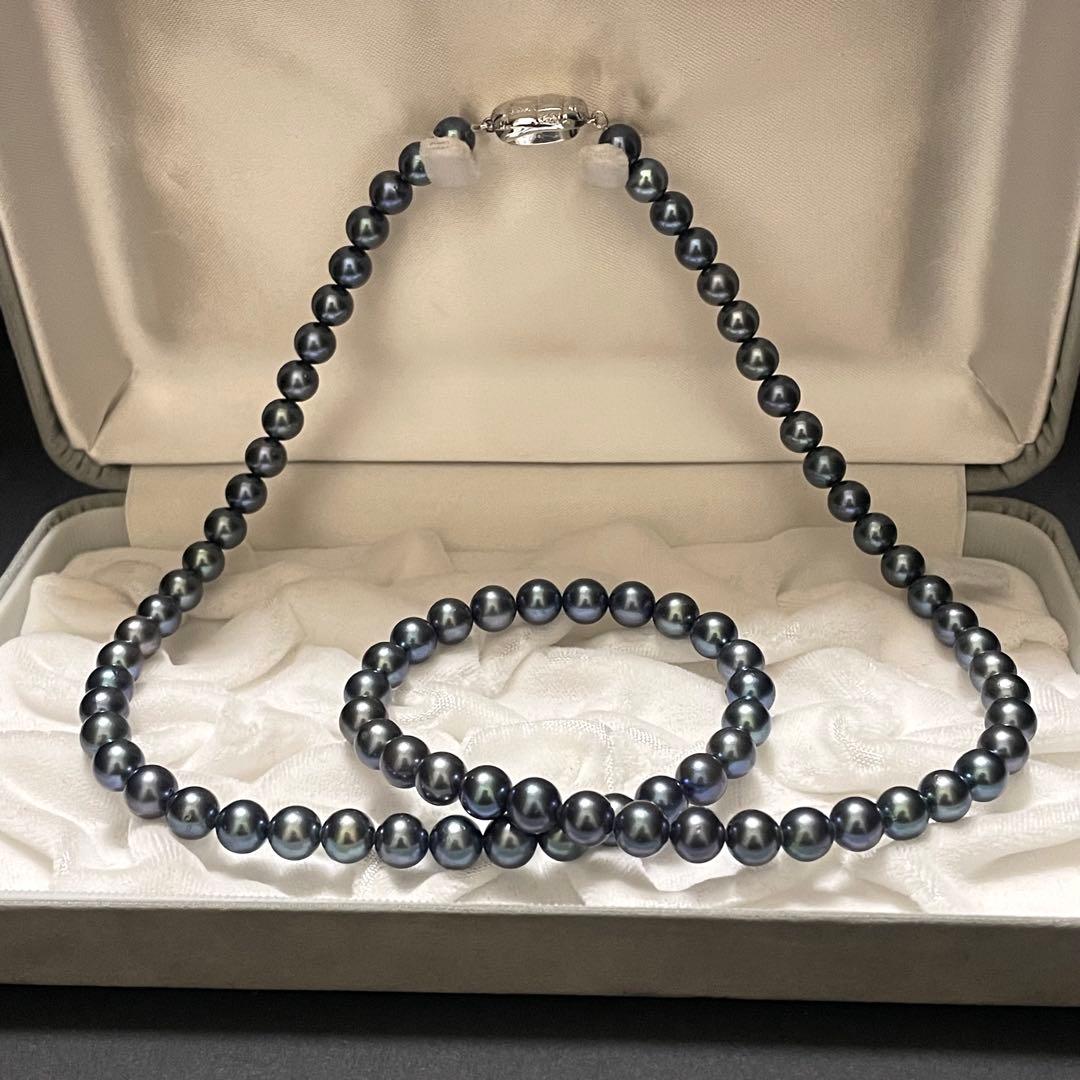 Hondaおまとめページ テリ強✨美品】 あこや真珠 セミロングネックレス