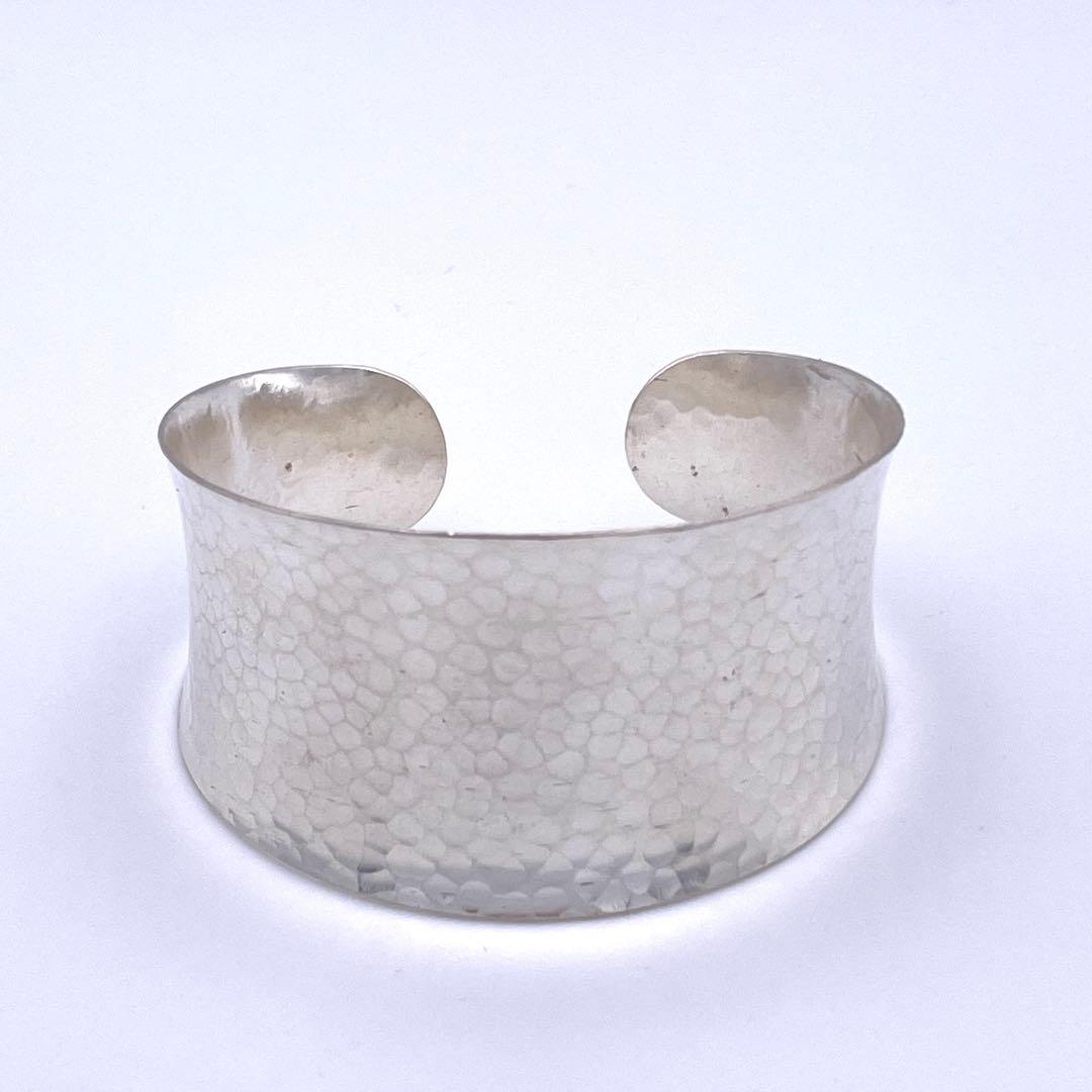 Karen Silver✨平打ち バングル✨極太 ハンドメイド/ユニセックス