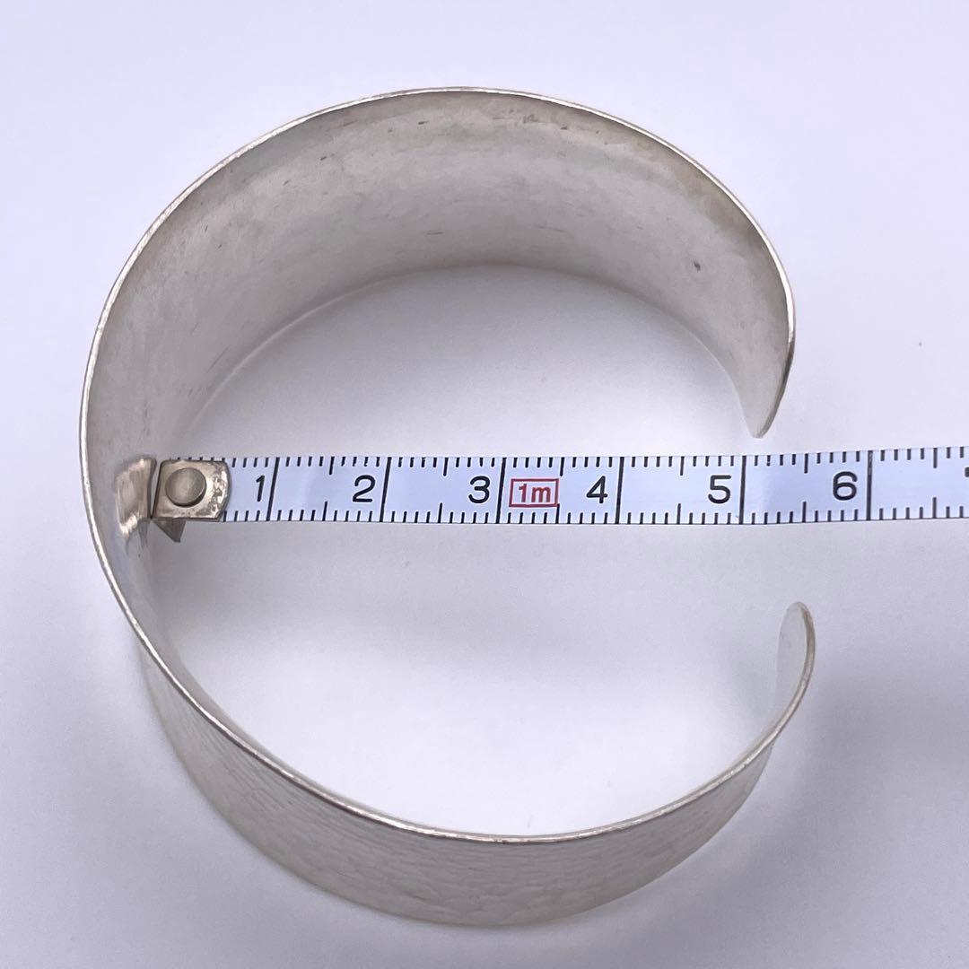 Karen Silver✨平打ち バングル✨極太 ハンドメイド/ユニセックス