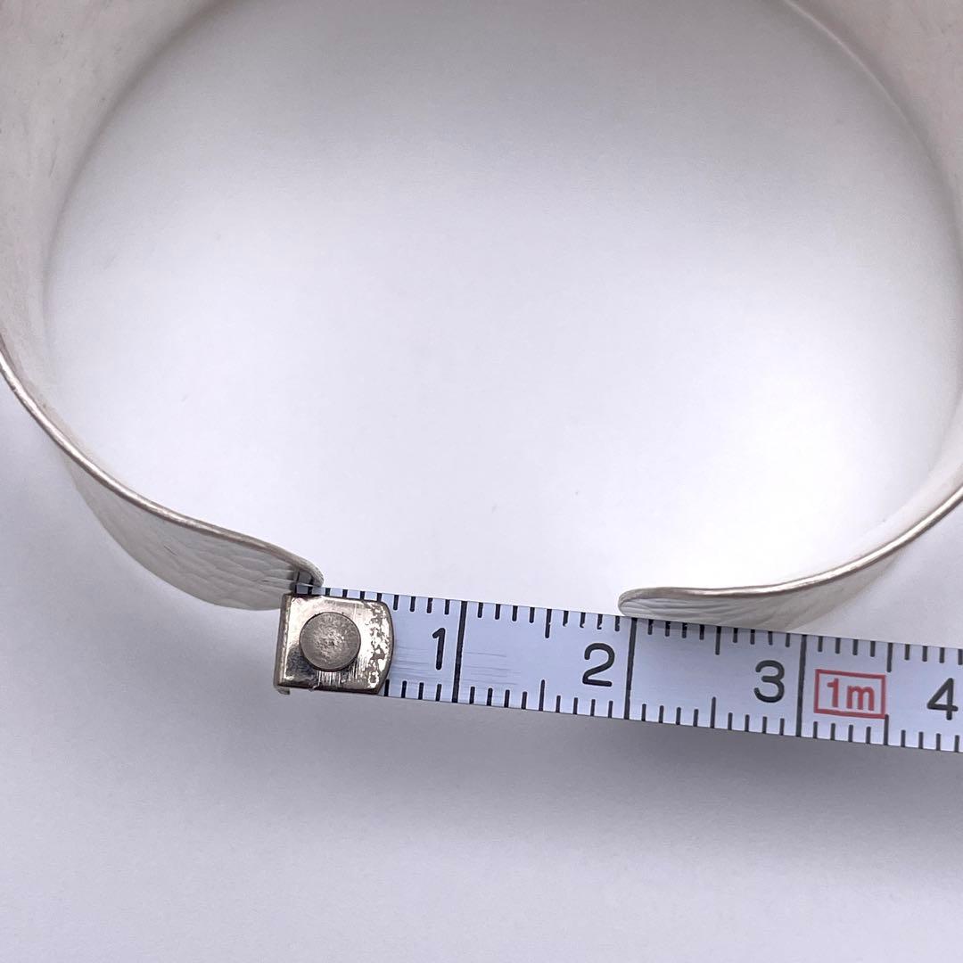 Karen Silver✨平打ち バングル✨極太 ハンドメイド/ユニセックス