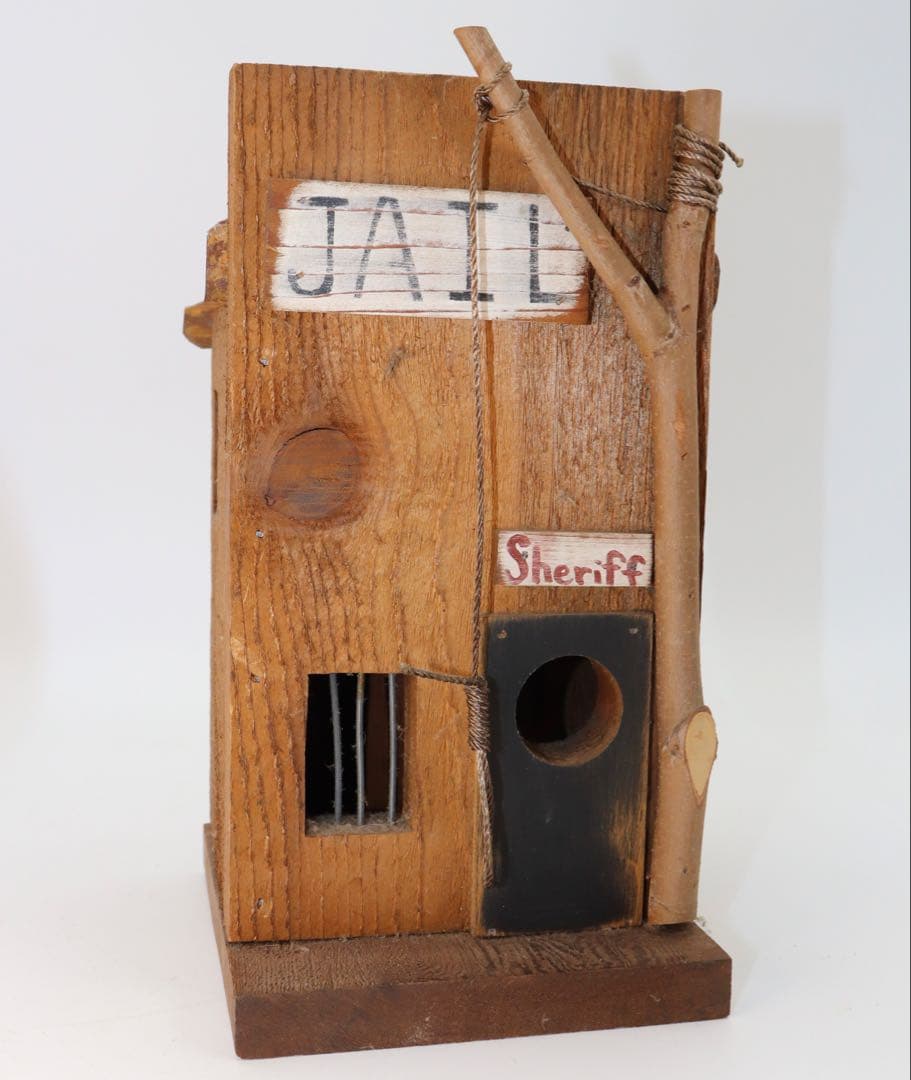 木製刑務所型バードハウス　ノアの方舟額　ANGELのカントリードール3点セット