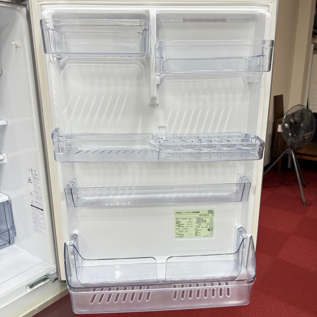 東京23区送料無料　美品アクア2019年製　4ドア355L　洗浄/除菌済み