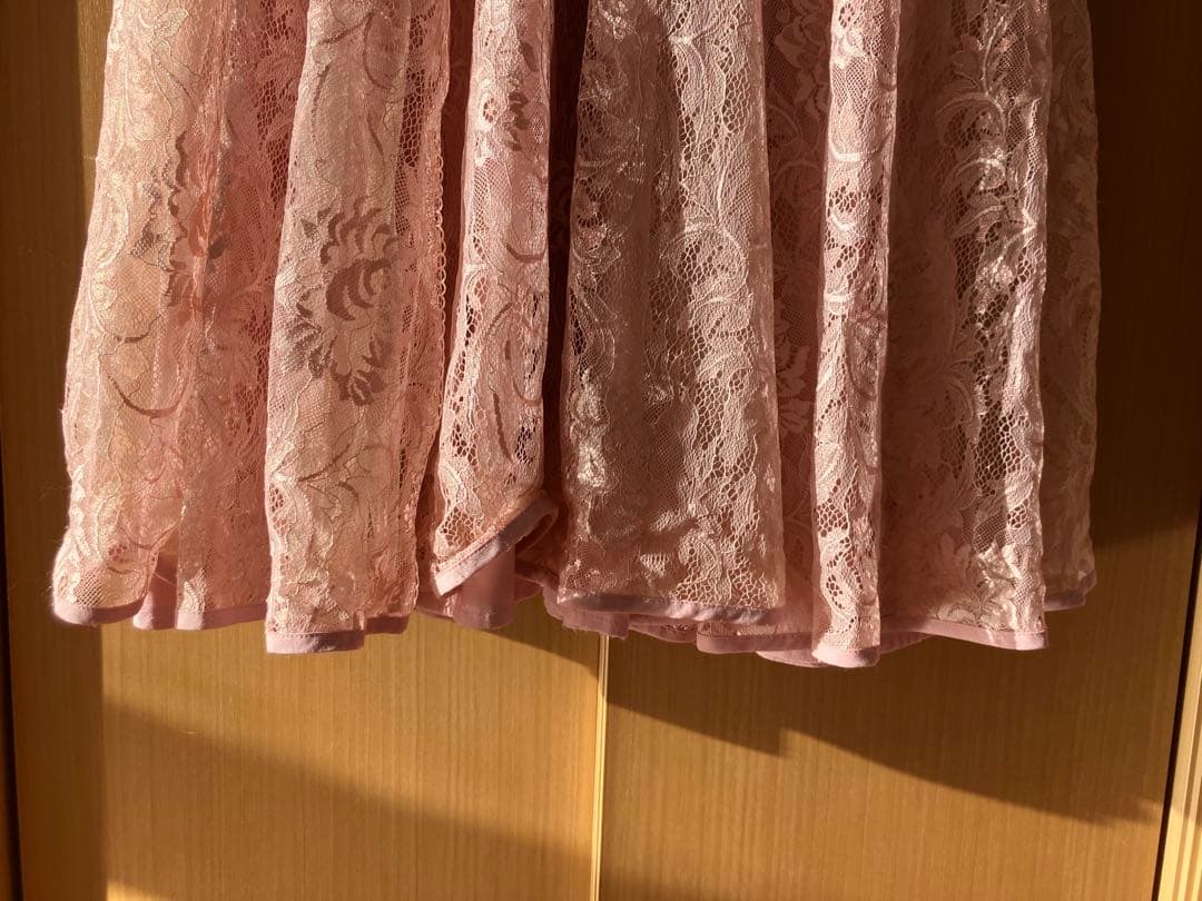 ERUKEI エルケイ ピンク レース ノースリーブ ロングドレス E2622