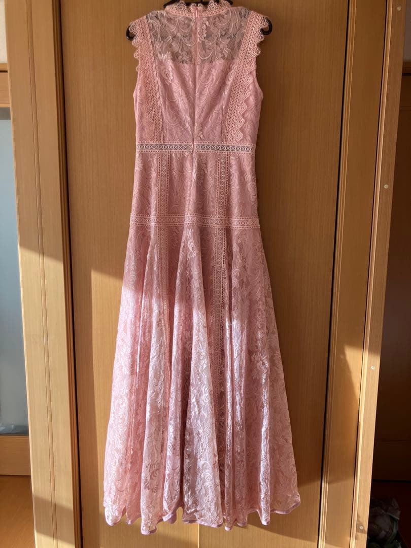 ERUKEI エルケイ ピンク レース ノースリーブ ロングドレス E2622