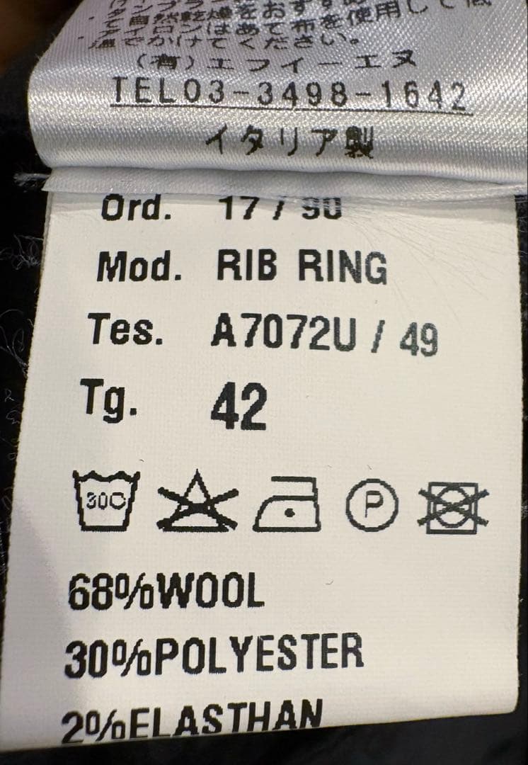 ジャブスアルキヴィオ ring別注 マサッチョ フランネル 42 秋冬 裾リブ