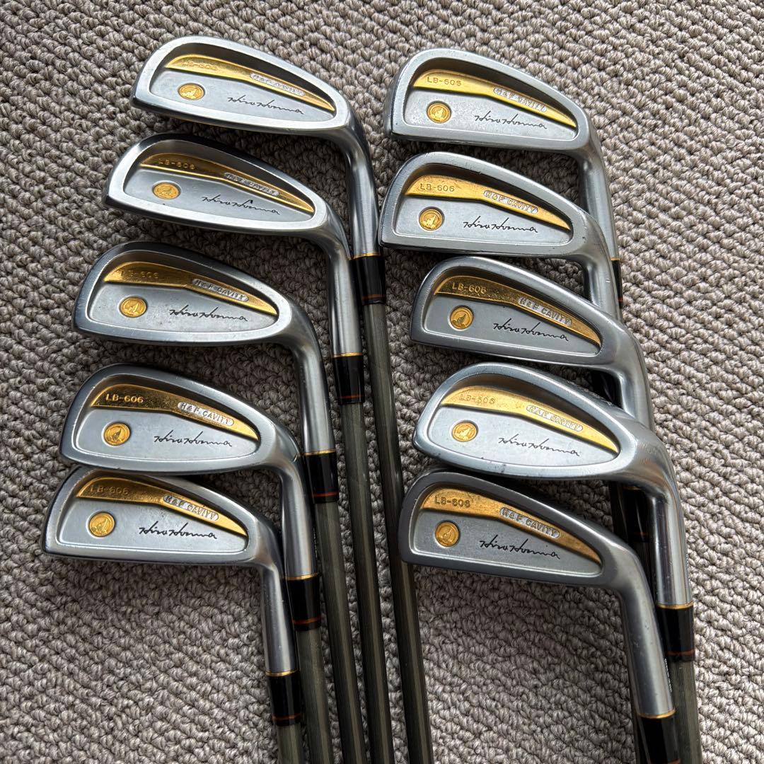 ２４Ｋ　本間LB-606 アイアンクラブセット 24金アイアンクラブセット12本