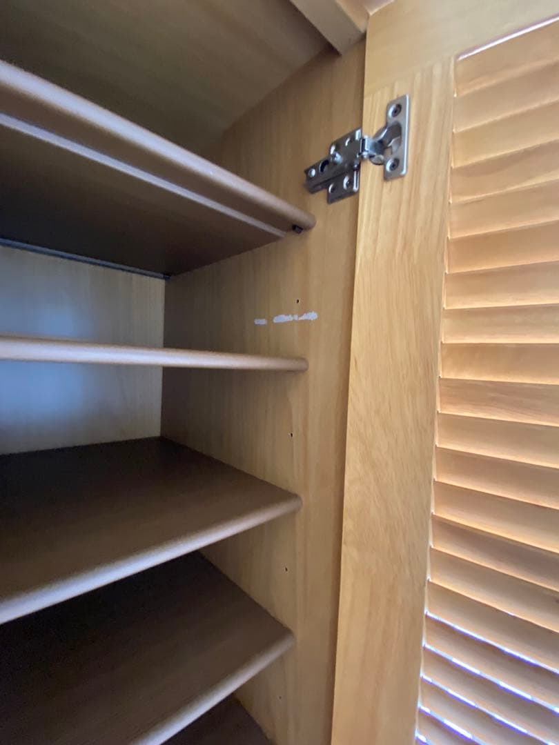 木製大型靴箱 鏡付き