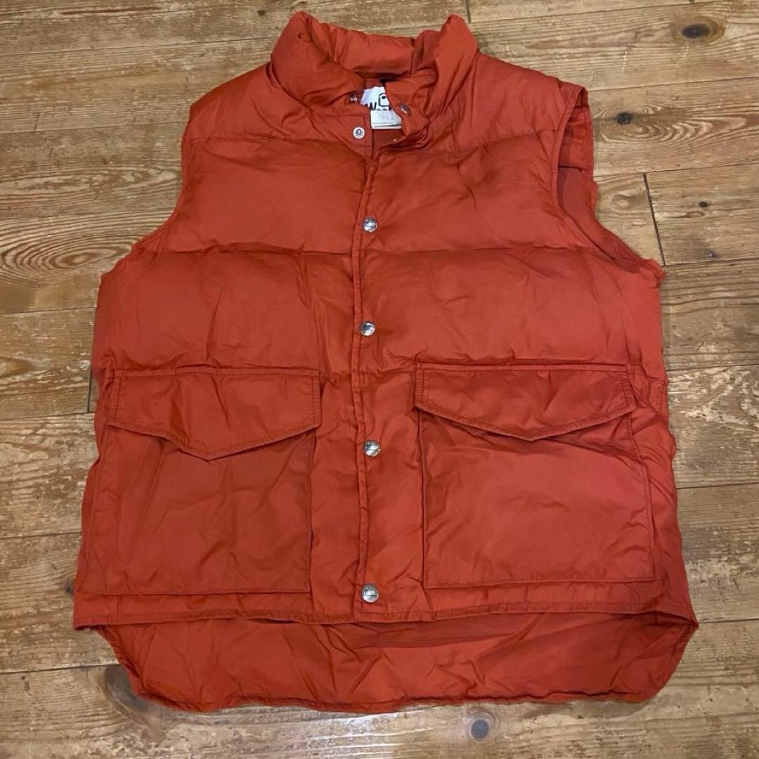 70年代 80年代Woolrich ウールリッチ 白タグオレンジ ダウンベスト