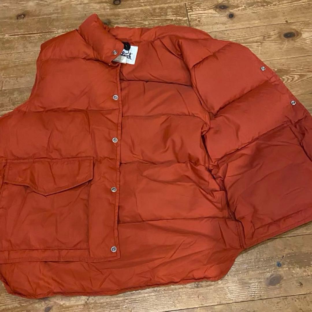 70年代 80年代Woolrich ウールリッチ 白タグオレンジ ダウンベスト