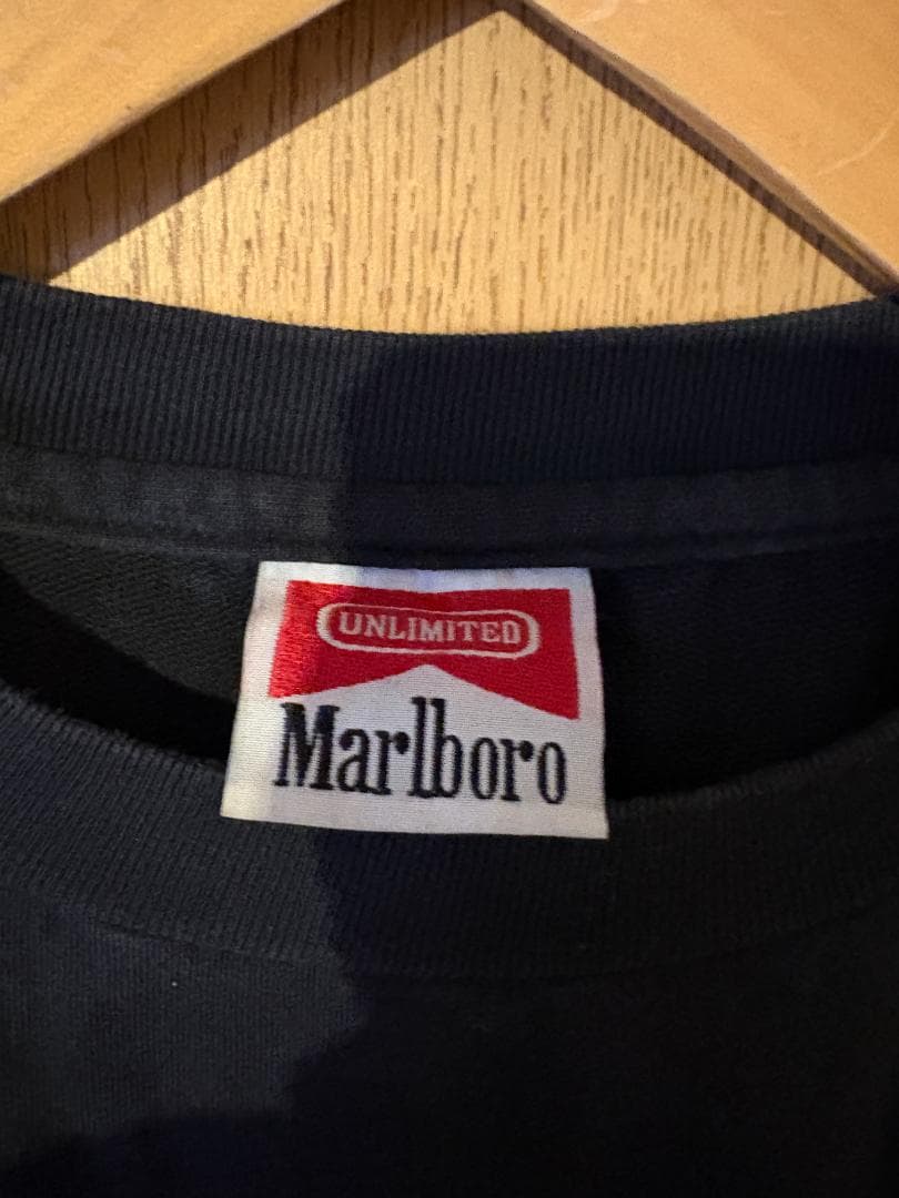 MARLBORO マルボロ ロンT スウェット Tシャツ ブラック 黒 XL