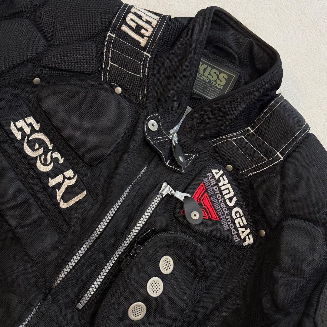 KISS RACING TEAM　バイクジャケット　プロテクター　ブラック　M