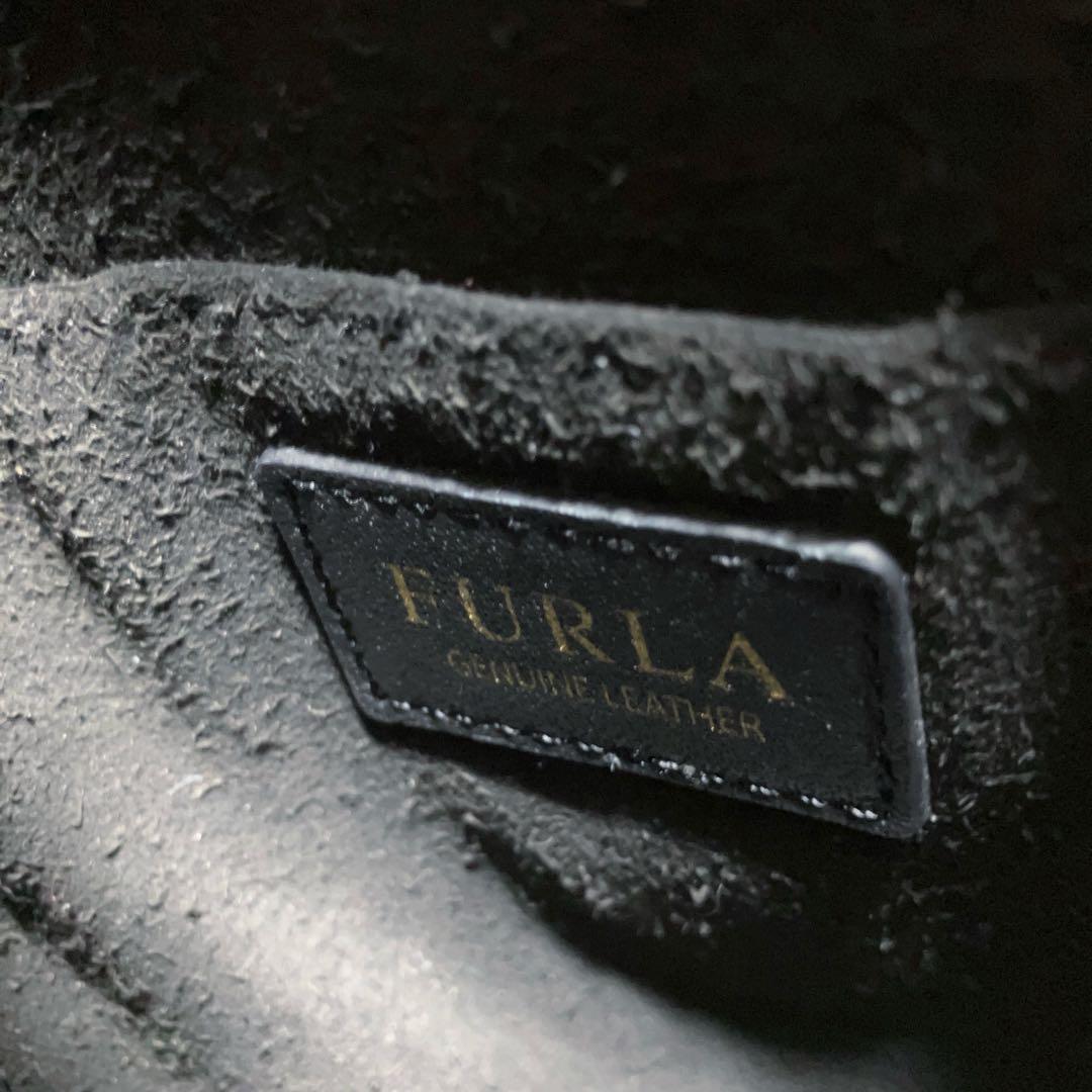 FURLAフルラ　コスタンザ　2way巾着バッグ/ショルダーバッグ　黒ブラック