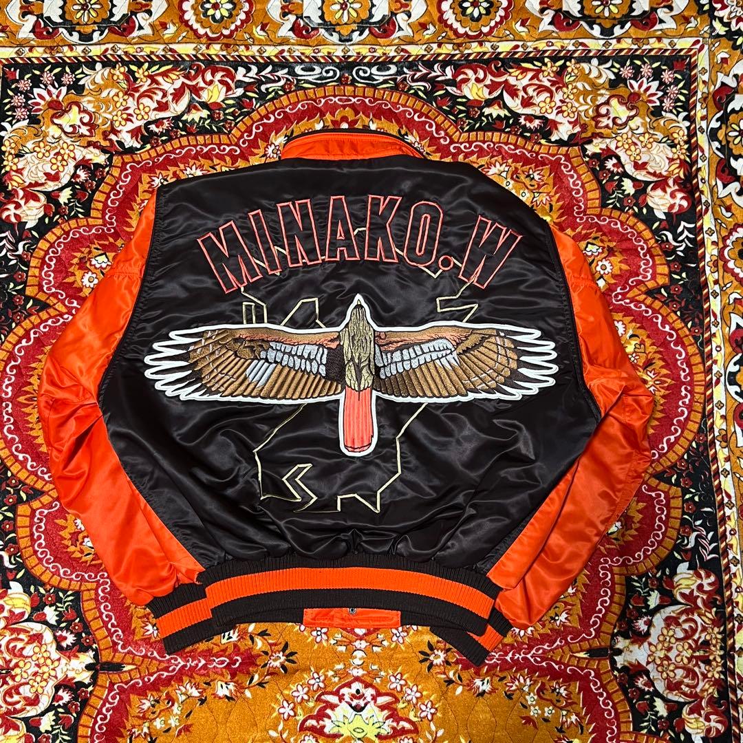 Daiei Hawks 刺繍スタジャン オレンジ　ワッペン