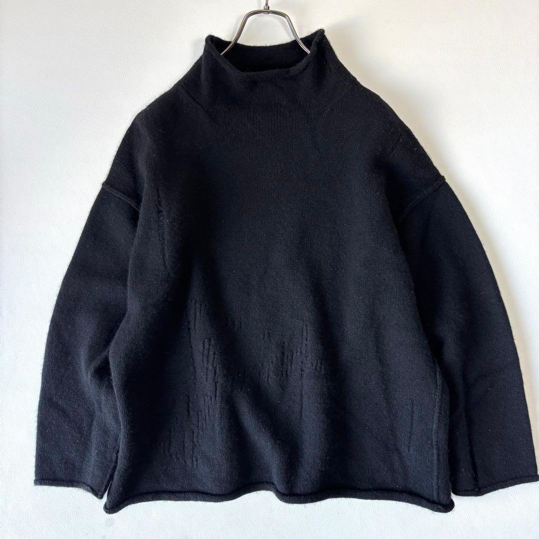 【yasu☺︎】ヨウジヤマモト クラッシュ加工 ニット 2 モックネック