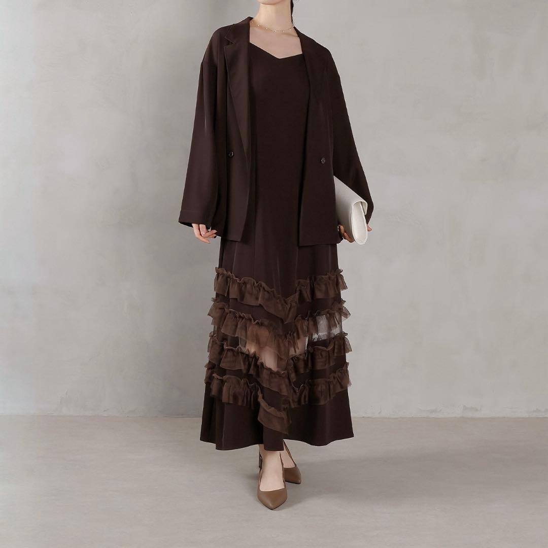 Kana 裾フリルキャミワンピース ジャケット 2点セット