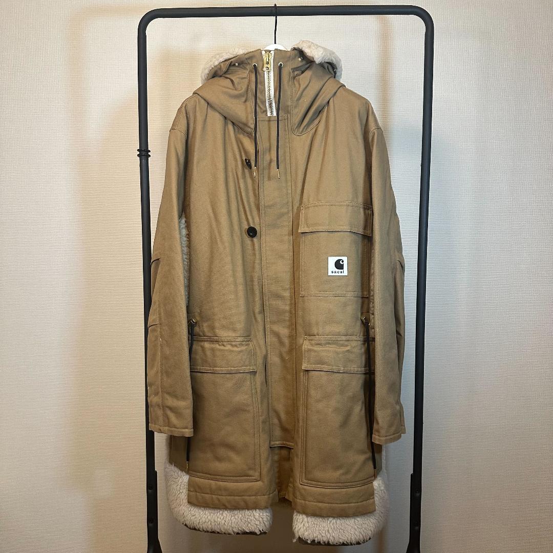 sacai Carhartt サカイ シベリアンコート ベージュ サイズ3