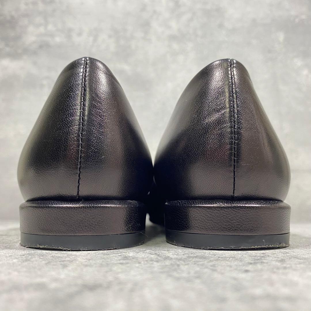 【極美品】FABIO RUSCONI ポインテッドトゥ 羊革 ローヒール 25